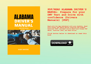 PDFREAD ALABAMA DRIVER'S MANUAL Prepare for your DMV Test and Drive with confidence (Drivers Manuals