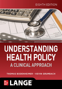 READ Understanding Health Policy A Clinical Approach Eighth Edition