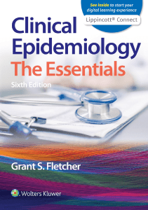 BOOKS Clinical Epidemiology The Essentials Lippincott Connect 