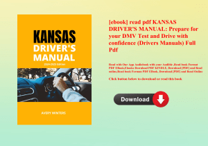 [ebook] read pdf KANSAS DRIVER'S MANUAL Prepare for your DMV Test and Drive with confidence (Drivers