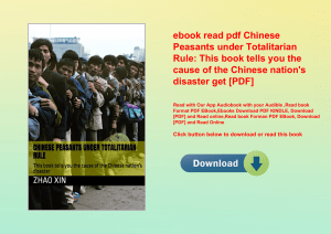 ebook read pdf Chinese Peasants under Totalitarian Rule This book tells you the cause of the Chinese