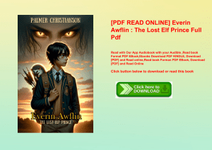 [PDF READ ONLINE] Everin Awflin  The Lost Elf Prince Full Pdf