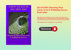 READ [PDF] Mastering Meta Llama AI for E-Publishing Success Read online