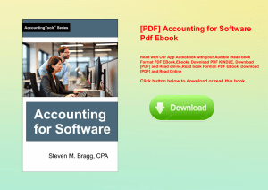 [PDF] Accounting for Software Pdf Ebook