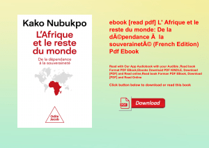 ebook [read pdf] L' Afrique et le reste du monde De la dÃƒÂ©pendance ÃƒÂ  la souverainetÃƒÂ© (French