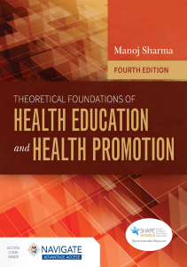 BOOK Theoretical Foundations of Health Education and Health Promotion