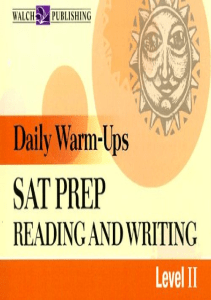 THE BOOK Daily Warm Ups SAT Prep Reading and Writing Level II Daily Warm Ups  Daily Warm 