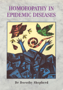 BOOKS Homoeopathy in Epidemic Diseases