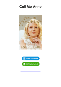 (Download) Call Me Anne By Anne Heche