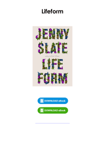 Read (pdf) Book Lifeform By Jenny Slate