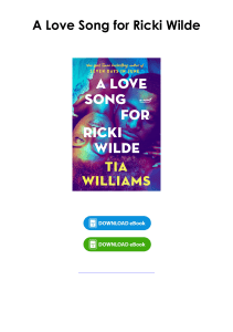 Read (pdf) Book A Love Song for Ricki Wilde By Tia Williams