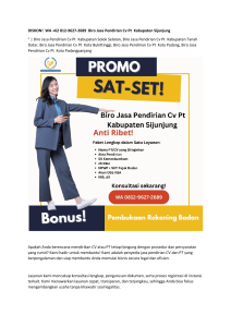 DISKON!  WA +62 812-9627-2689  Biro Jasa Pendirian Cv Pt  Kabupaten Sijunjung