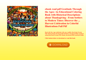 ebook read pdf Gratitude Through the Ages An Educational Coloring Book with Historical Descriptions 