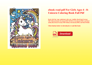 ebook read pdf For Girls Ages 4 - 8 Unicorn Coloring Book Full Pdf