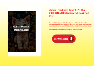 ebook [read pdf] GATTINI DA COLORARE (Italian Edition) Full Pdf