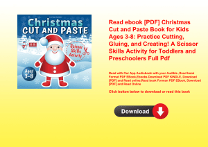 Read ebook [PDF] Christmas Cut and Paste Book for Kids Ages 3-8 Practice Cutting  Gluing  and Creati