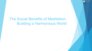 Social Benefits of Meditation: Building Harmony