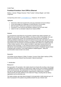 Fronthaul Evolution and CPRI -OFT-prepub