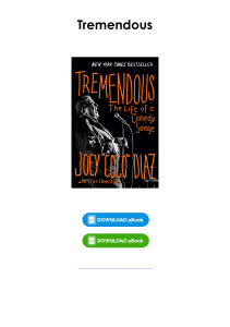 Download (pdf) Book Tremendous By Joey Coco" Diaz"