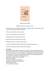 (DOWNLOAD) Save Me an Orange by Hayley Grace PDF