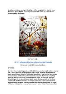 (DOWNLOAD) (PDF) The Songbird & the Heart of Stone (Crowns of Nyaxia, 3) By Carissa Broadbent