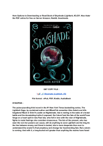 (DOWNLOAD) (PDF) Skyshade (Lightlark,3) By Alex Aster