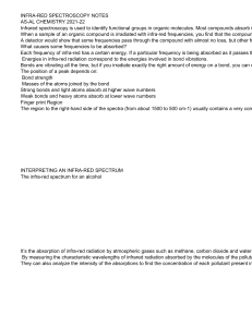 Infrared Spectroscopy Notes