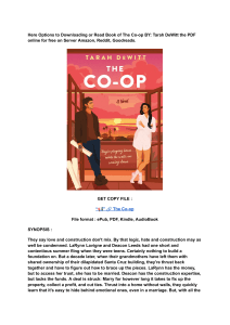 (DOWNLOAD) (PDF) The Co-op By Tarah DeWitt