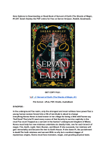 (DOWNLOAD) (PDF) Servant of Earth (The Shards of Magic, 1) By Sarah  Hawley