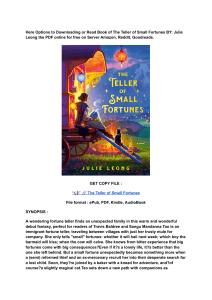 (DOWNLOAD) (PDF) The Teller of Small Fortunes By Julie Leong