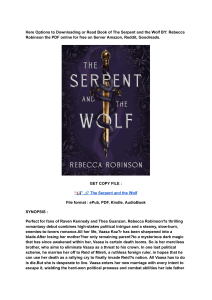 (DOWNLOAD) (PDF) The Serpent and the Wolf By Rebecca Robinson