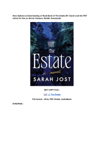 (DOWNLOAD) (PDF) The Estate By Sarah   Jost