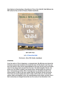 (DOWNLOAD) (PDF) Time of the Child By Niall Williams