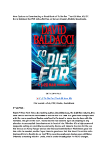 (DOWNLOAD) (PDF) To Die For (The 620 Man, 3) By David Baldacci