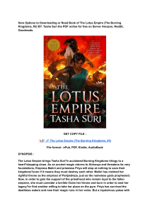 (DOWNLOAD) (PDF) The Lotus Empire (The Burning Kingdoms,3) By Tasha Suri