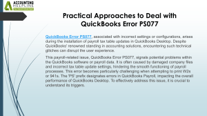 A complete guide to fix QuickBooks Error Code PS077