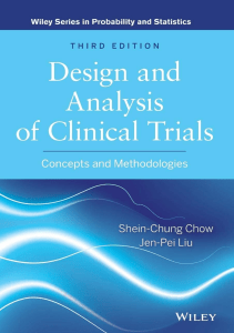 BOOK Design and Analysis of Clinical Trials Concepts and Methodologies