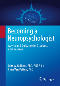 BOOKS Becoming a Neuropsychologist Advice and Guidance for Students and Trainees