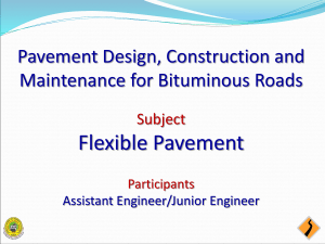 Flexible Pavement Design for Bituminous Roads