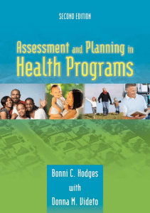 BOOKS Assessment and Planning in Health Programs