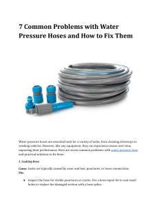 7 Common Problems with Water Pressure Hoses and How to Fix Them