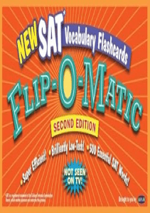 READ Kaplan SAT Vocabulary Flashcards Flip O Matic 2nd edition