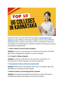 Top 10 UG Colleges in Karnataka