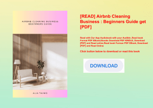 [READ] Airbnb Cleaning Business  Beginners Guide get [PDF]