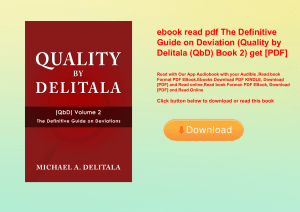 ebook read pdf The Definitive Guide on Deviation (Quality by Delitala (QbD) Book 2) get [PDF]