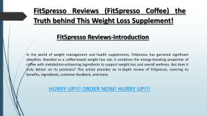 FitSpresso Reviews (FitSpresso Coffee) the Truth behind This Weight Loss Supplement!