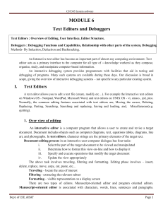 Module 5 - Text Editor & Debuggers