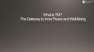 What is TM? Inner Peace & Well-Being