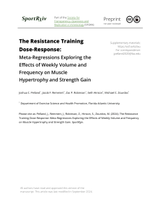 Resistance Training Dose-Response: Volume & Frequency Effects