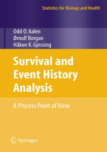 BOOK Survival and Event History Analysis A Process Point of View Statistics for 